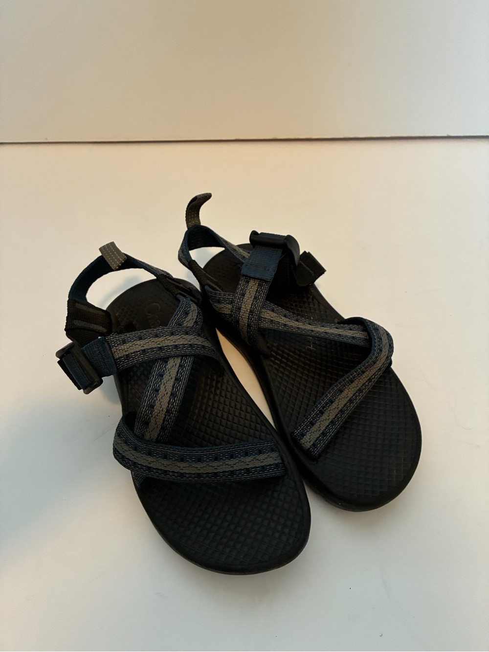 Chaco Kids Black and Gray Adjustable Strap Sandals